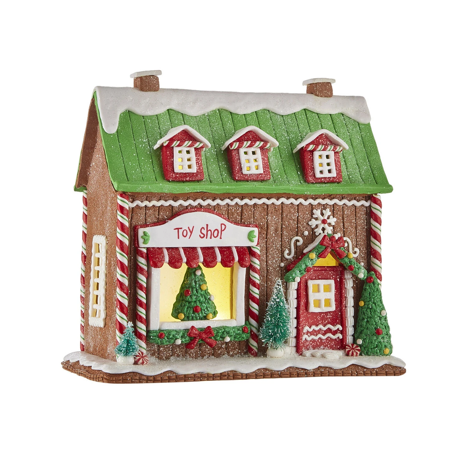 Raz Gingerbread LED Lighted Town Building Christmas Decoration 6 Raz Gingerbread LED Lighted Town Building Christmas Decoration - Image 4