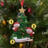African American Christmas Tree Couple Personalized Christmas Ornament AA827-2