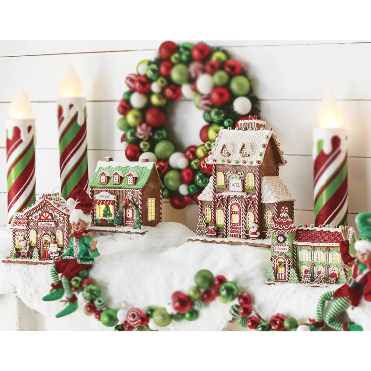 Raz Gingerbread LED Lighted Town Building Christmas Decoration 3 Raz Gingerbread LED Lighted Town Building Christmas Decoration