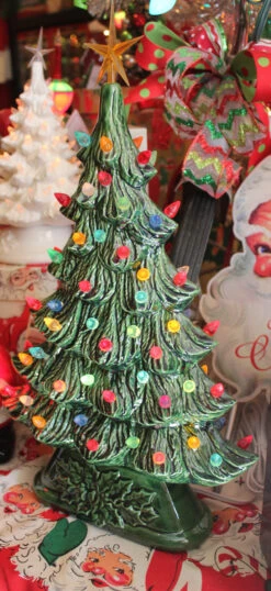 Large Flat Ceramic Lighted Window Or Mantel Christmas Tree 19" -Christmas Decoration apiytj0vo 00602.1646091902