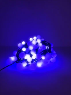Lumineo 120 LED Color Changing Cherry Lights Black Wire -Christmas Decoration blue 61959.1604691968