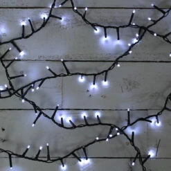 Lumineo 500 LED Cool White Compact Lights Green Wire 9 Lumineo 500 LED Cool White Compact Lights Green Wire -Christmas Decoration cool white 82961.1604192804