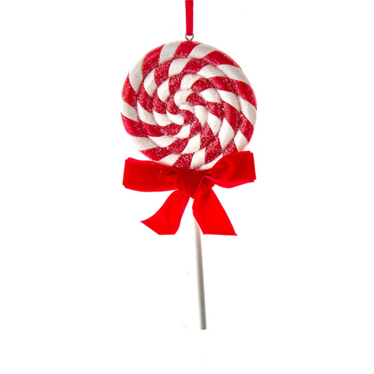 Kurt Adler 6.3" Set Of 2 Peppermint Stripe Lollipop Christmas Ornament D4099 4 Kurt Adler 6.3" Set Of 2 Peppermint Stripe Lollipop Christmas Ornament D4099 - Image 2