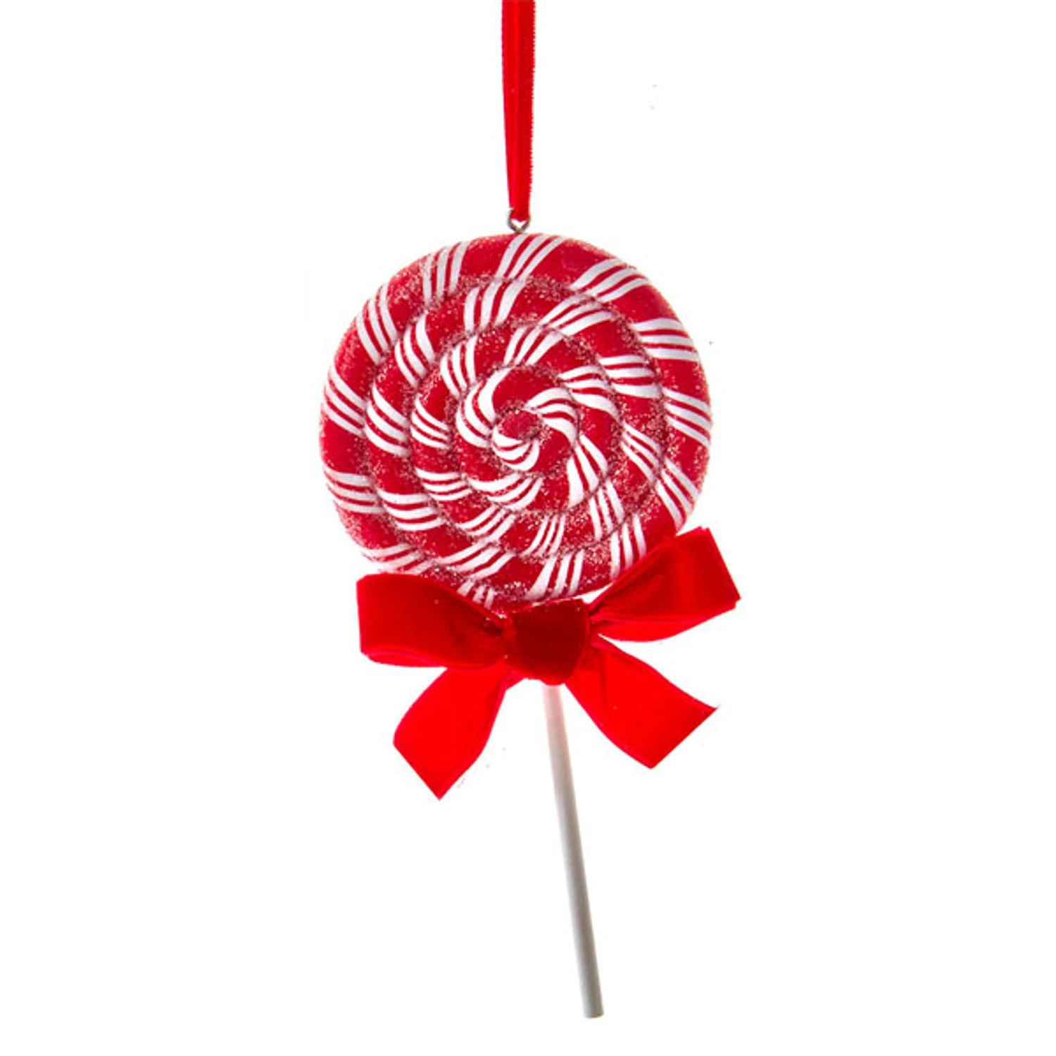 Kurt Adler 6.3" Set Of 2 Peppermint Stripe Lollipop Christmas Ornament D4099 5 Kurt Adler 6.3" Set Of 2 Peppermint Stripe Lollipop Christmas Ornament D4099 - Image 3