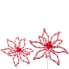 Raz 16.5" Or 24.5" Peppermint Floral Poinsettia Christmas Tree Pick -Christmas Decoration f4206721 or f4206712 02466.1650551928