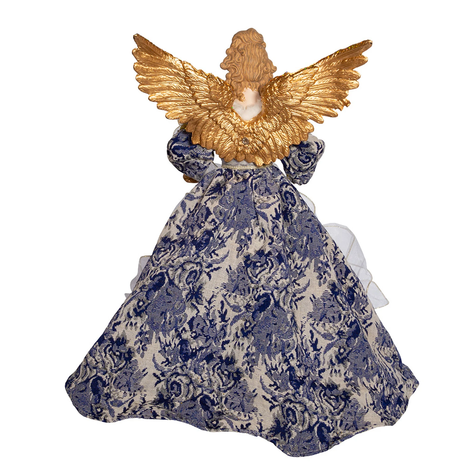 Kurt Adler 17" Indigo Blue Delft Angel Christmas Tree Topper J6099 6 Kurt Adler 17" Indigo Blue Delft Angel Christmas Tree Topper J6099 - Image 4