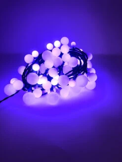 Lumineo 120 LED Color Changing Cherry Lights Black Wire -Christmas Decoration light blue 28408.1604691970
