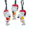 Kurt Adler Peanuts10-Light LED Snoopy And Woodstock Light Set